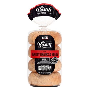 The Rustik Oven Hearty Grains & Seeds Bagels, 4 ct