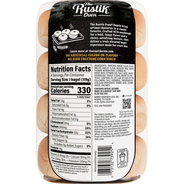 The Rustik Oven Sourdough Bagels, 4 ct