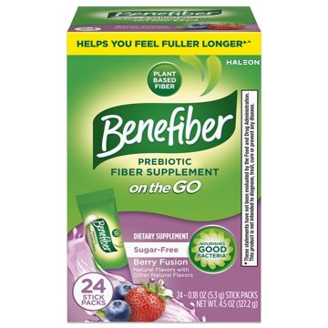 Benefiber Flavored Prebiotic GLP1 Friendly Fiber Supplement, 24 ct