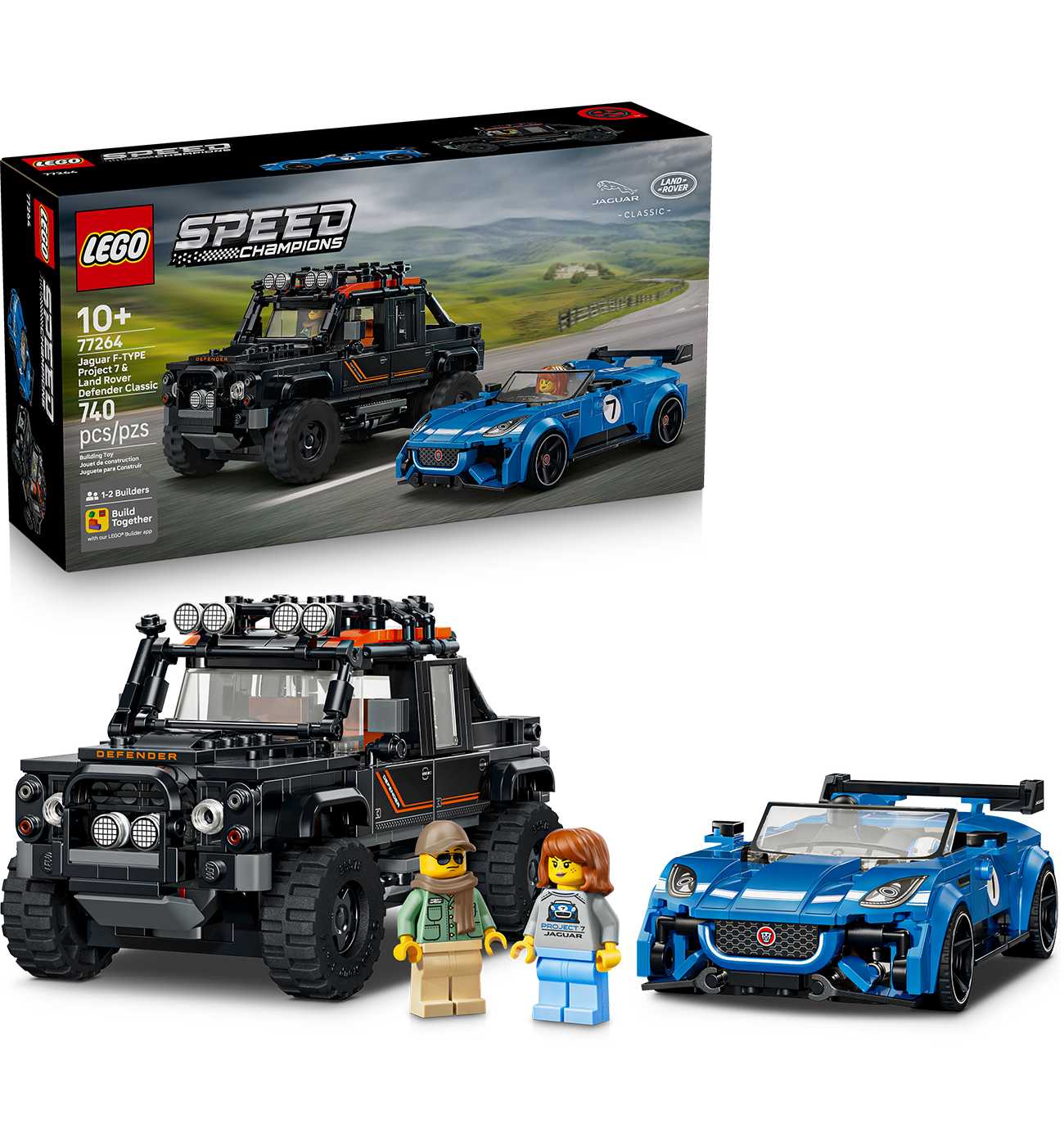 LEGO Speed Champions Jaguar F-Type Project 7 & Land Rover Defender ...