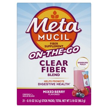 Metamucil On The Go Clear Fiber Blend Mixed Berry