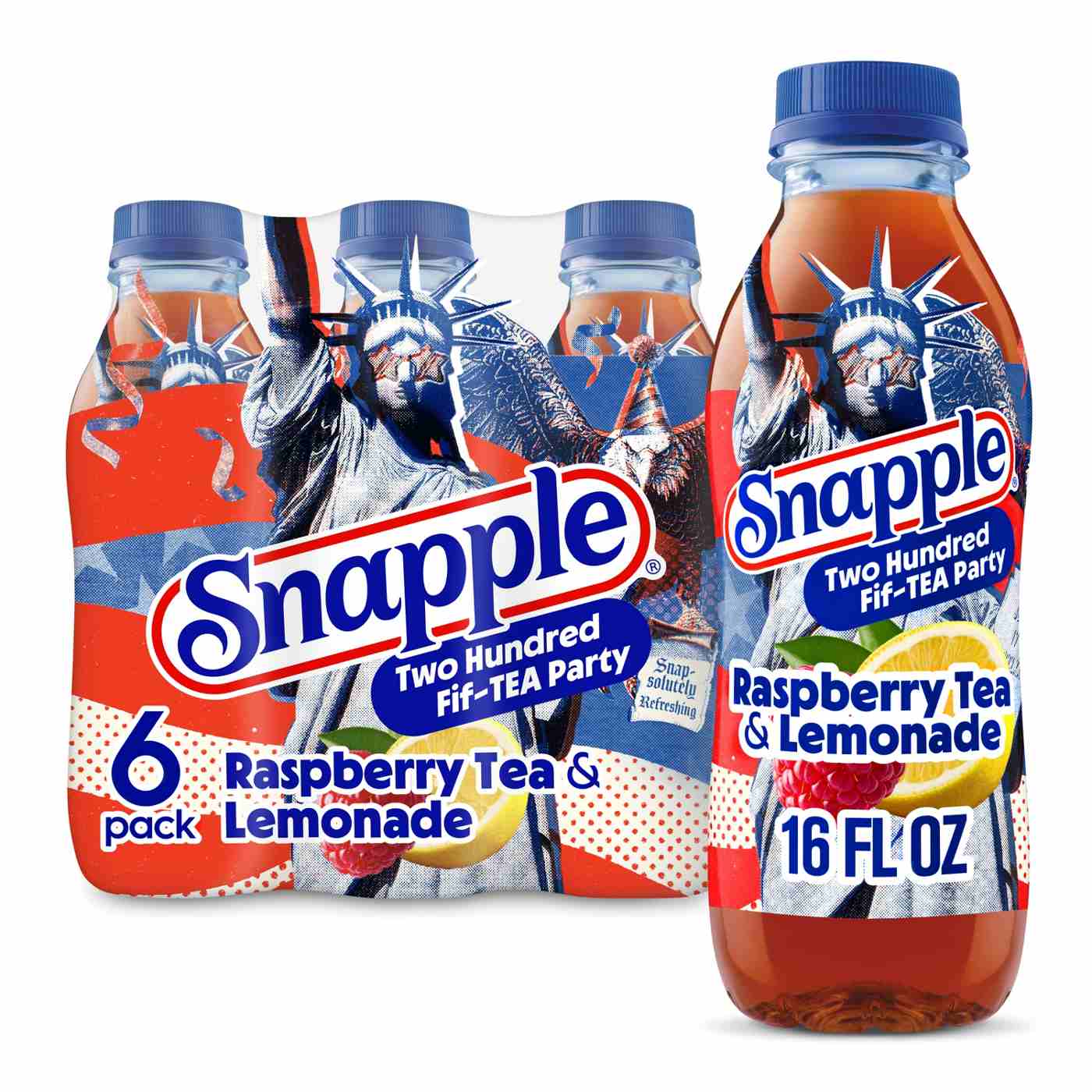 Snapple Raspberry Tea & Lemonade 6 pk Bottles - Shop Tea at H-E-B