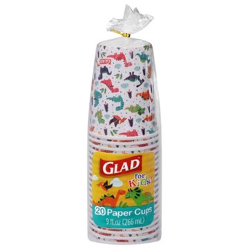 Glad For Kids Paper Dinosaur Cups, 20 ct