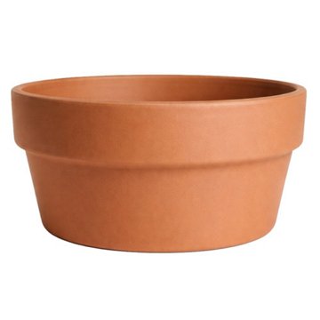Blue Orange Pottery Bulb Pan, 10.6''