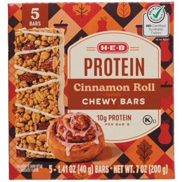 H-E-B Protein Cinnamon Roll Chewy Bars