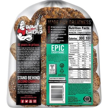 Dave's Killer Bread Organic Mini Bagels Epic Everything, 12 ct