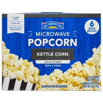 Hill Country Fare Sweet & Salty Kettle Corn Microwave Popcorn Bags