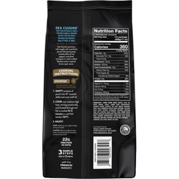Sea Cuisine Frozen Skillet Meals - Mediterranean-Style Sole Pasta
