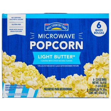 Hill Country Fare Light Butter Microwave Popcorn Bags