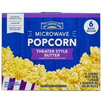 Hill Country Fare Theater Style Butter Microwave Popcorn Bags