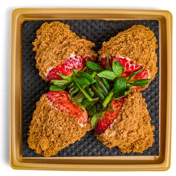 H-E-B Bakery Gourmet Chocolate-Dipped Strawberries - Biscoff Crumbs, 4 ct