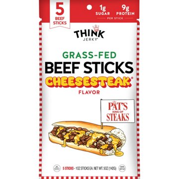 Think Jerky Grass-Fed Beef Sticks - Cheesesteak