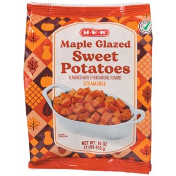 H-E-B Frozen Maple Glazed Sweet Potatoes, 16 oz