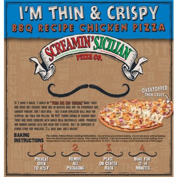 Screamin' Sicilian BBQ Recipe Chicken Thin & Crispy Frozen Pizza