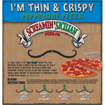 Screamin' Sicilian Pepperoni Thin & Crispy Frozen Pizza