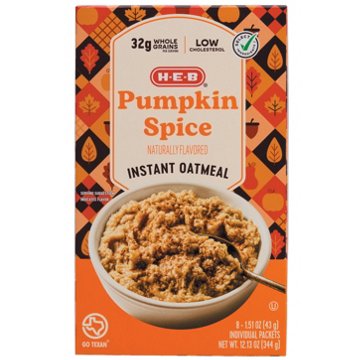 H-E-B Pumpkin Spice Instant Oatmeal