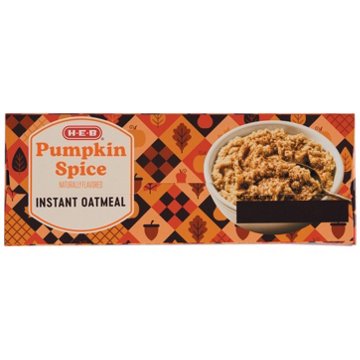 H-E-B Pumpkin Spice Instant Oatmeal, 8 ct