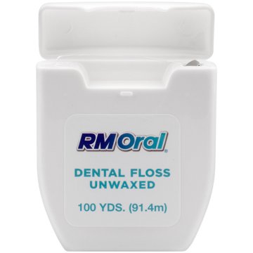 RM Oral Unwaxed Dental Floss - Unflavored, 100 yd