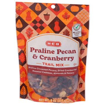 H-E-B Praline Pecan & Cranberry Trail Mix, 8 oz