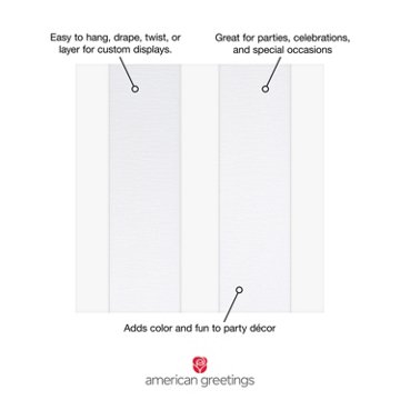 American Greetings White Crepe Paper Streamer