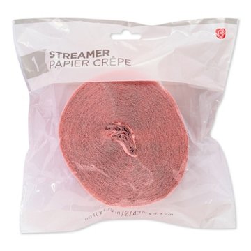 American Greetings Solid Pink Crepe Streamer Roll