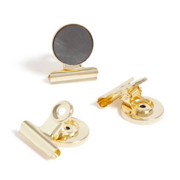 U Brands Gold Bulldog Clips, 3 ct
