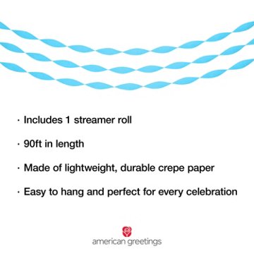 American Greetings Blue Crepe Streamer Roll
