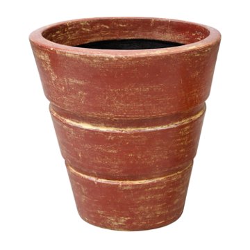 Blue Orange Pottery Large Clay Edged Cone Terra, 23.5'' x 19.5''