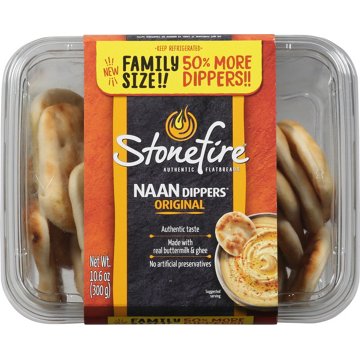 Stonefire Naan Flatbread Dippers Family Size - Original, 10.60 oz