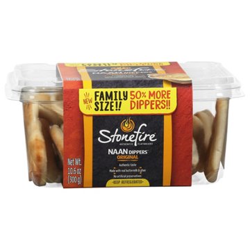 Stonefire Naan Flatbread Dippers Family Size - Original, 10.60 oz