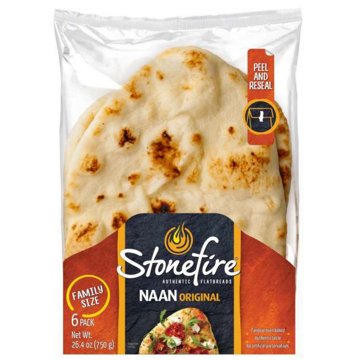 Stonefire Naan Flatbread Family Size - Original, 6 ct