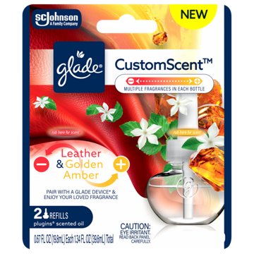Glade Plugins Scented Oil Refills - Leather & Golden Amber