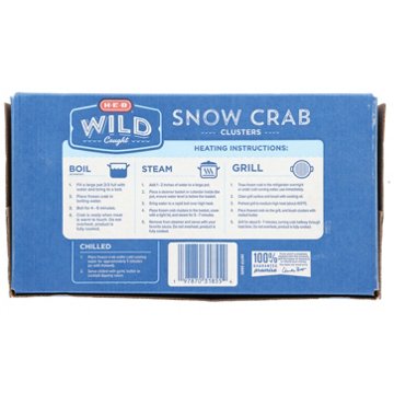 H-E-B Wild Caught Frozen Snow Crab Clusters Box, 2lbs, 32 oz