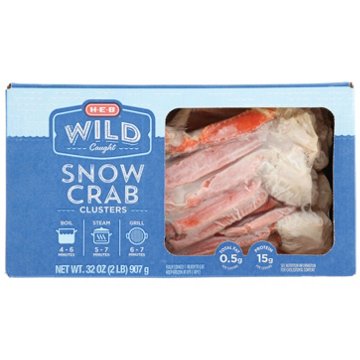H-E-B Wild Caught Frozen Snow Crab Clusters Box, 2lbs, 32 oz