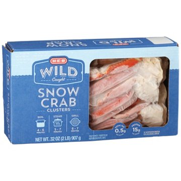 H-E-B Wild Caught Frozen Snow Crab Clusters Box, 2lbs, 32 oz
