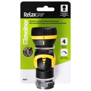 Melnor RelaxGrip 4-Pattern Hand Spray Nozzle