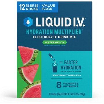 Liquid I.V. Watermelon Hydration Multiplier Electrolyte Drink Mix, 12 ct