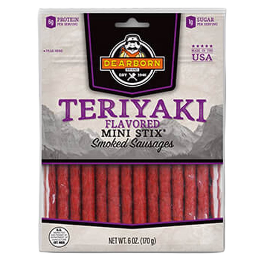 Dearborn Brand Teriyaki Mini Stix Smoked Sausages, 6 oz | Central ...