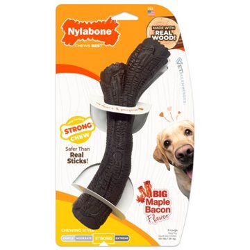 Nylabone Real Wood Strong Chew Stick XL - Bacon Flavor