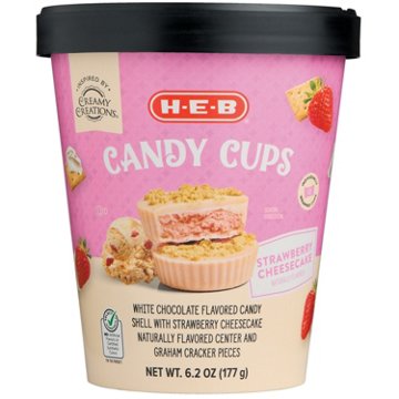 H-E-B Strawberry Cheesecake Candy Cups, 6.2 oz