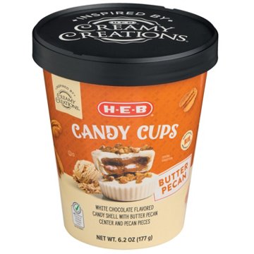 H-E-B  Butter Pecan Candy Cups, 6.2 oz