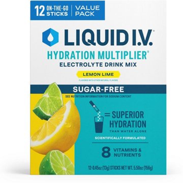 Liquid I.V. Lemon Lime Hydration Multiplier Sugar Free Electrolyte Drink Mix