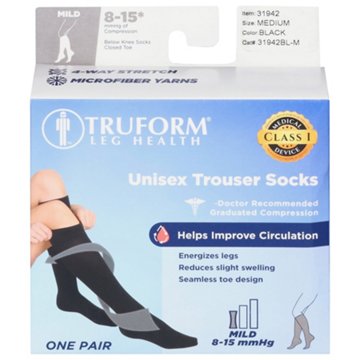Truform Mild Compression Socks 8-15mmHG BL-M