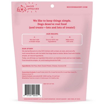 Bocce's Crunchy Dog Biscuits - Burgers & Fries, 5 oz