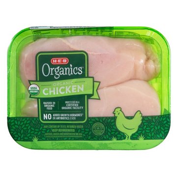 H-E-B Organics Fresh Boneless Skinless Chicken Breast, Avg. 1.4 lbs
