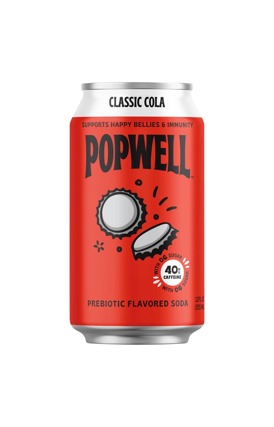 Popwell Classic Cola Prebiotic Flavored Soda - Shop Soda at H-E-B