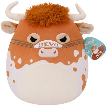 Squishmallows University of Texas Bevo XV Squish Toy, 12"