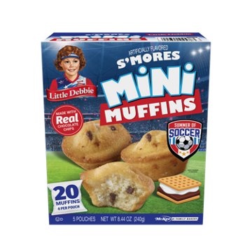 Little Debbie Soccer S'mores Mini Muffins 4 Pack Pouches, 5 ct