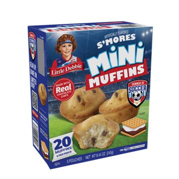 Little Debbie Soccer S'mores Mini Muffins 4 Pack Pouches, 5 ct