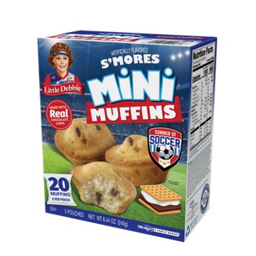 Little Debbie Soccer S'mores Mini Muffins 4 Pack Pouches, 5 ct